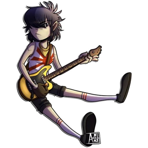 gorila, gorillaz nudl, guitarra gorillaz, fideos gorillaz, gorillaz gorillaz