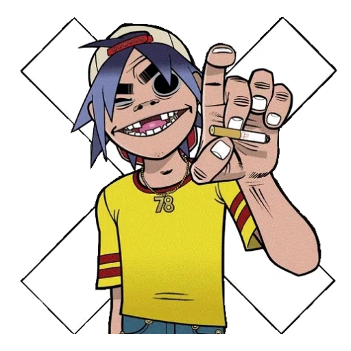 gorillaz, gorillaz 2d, grup gorillaz, mie gorillaz, kartun rapper gorillaz