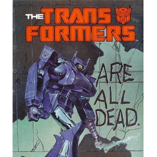 transformadores, o shockweif está morto, quadrinhos transformers, cartoon transformers 5, shockwave all e dead
