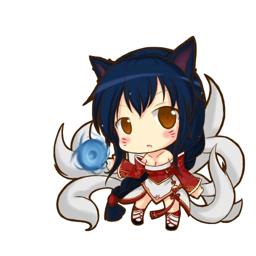 ahri, chibi ahri, chibi ari lol, legende di ari league chibi, league of legends chibi yami