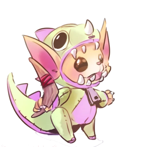 pokemon chibi, josh brainard, gnarosaurus lol, league legends, league legends lulu gnar