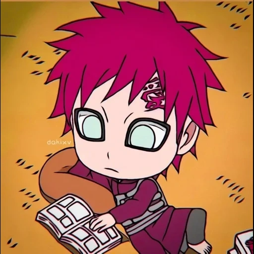 gaara, chibi gaara, anime de gaara, gaara android, chibi naruto gaara