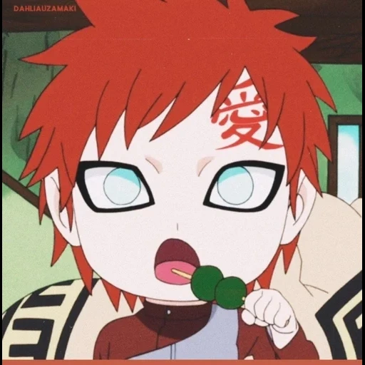 haia, ninja de fogo de haia, naruto gaara, ninja de fogo chibi haia, rock da primavera da juventude de chibi em haia