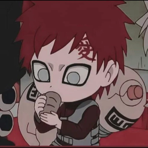 gaara, gaara chibi, anime gaara, gaara naruto, chibi naruto gaara