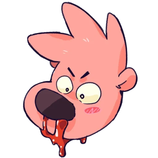 cerdo, cerdo de dibujos animados, el cerdo piensa, cerdo de dibujos animados, caricatura de cerdo insatisfecho