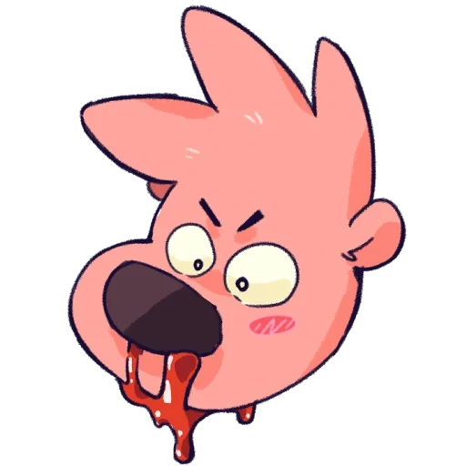 pig, cartoon pig, the pig was thinking, cartoon pig, dissatisfied pig cartoon