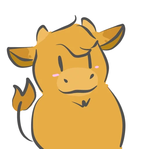 cow, meng niu, cows are cute, bull cartoon cute, vector illustration
