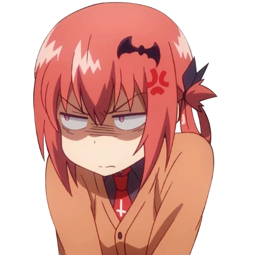 satan, satans rote wand, der böse satan, gabriel dropout, anime böse mädchen