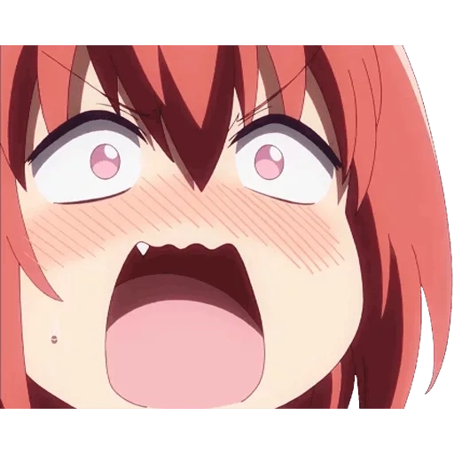 risos de anime, um meme sobre anime, personagens de anime, gabriel ahegao, satania kurumizava