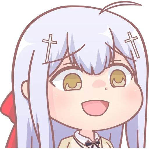 anime gabriel, émoticônes d'anime, gabriel dropout, gabriel anime chibi, anime de discorde des emoji