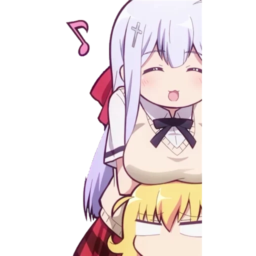 anime, gabriel chibi, anime characters, gabriel dropout, rafiel einsworth shirah