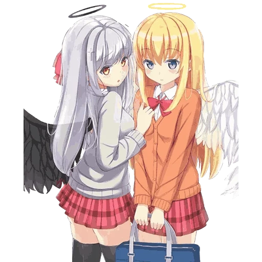 anime girls, gabriel dropout, anime cute drawings, the characters of the girl anime, rafiel einsworth shirah