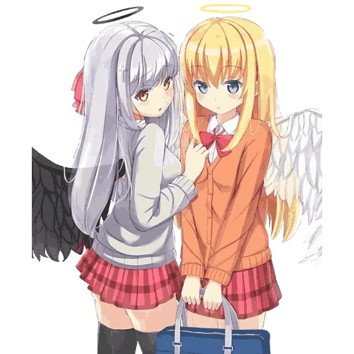 filles anime, gabriel dropout, anime dessins mignons, les personnages de l'anime de filles, rafiel einsworth shirah