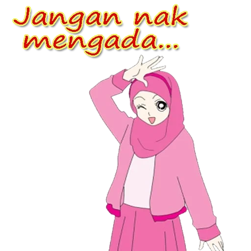 girl, cartoon hijab, white cap, muslim women's headscarf, girl hijab wallpaper