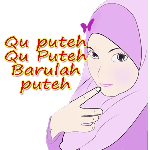 muslim, kartun, wanita muda, gadis muslim, karakter muslim