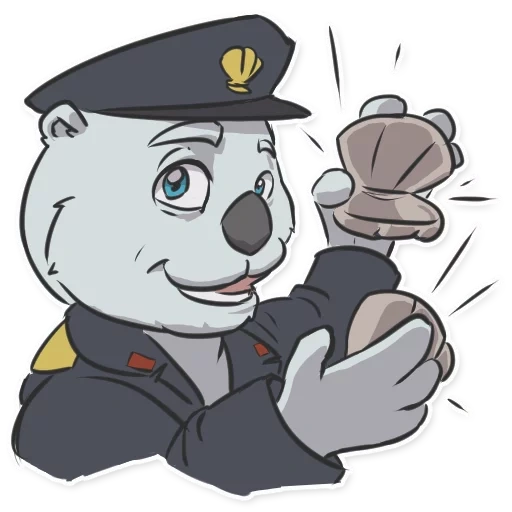 anime, maskot, police, panda police, animal police are cartoony