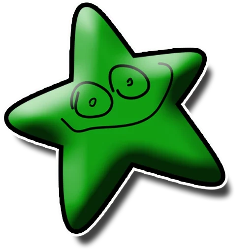 disegno a stella, la stella è verde, stella marina, stellina, la stella verde è reale
