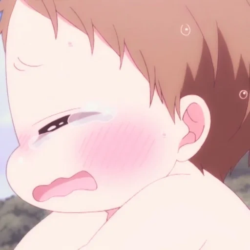 garçon, bébé anime, anime mignon, bébé anime, anime bébé pleure