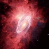 l'universo, galassia cosmica, nebulosa cosmica, la galassia rossa, spazio della nebulosa della galassia