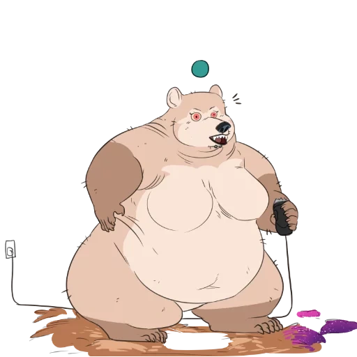 bear, anime, bear art, bear bara, fur affinity