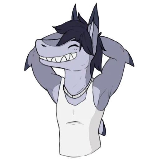 frie's shark nose, fuli shark shark, fuli shark boy, shark rage head, furry sharks riptide