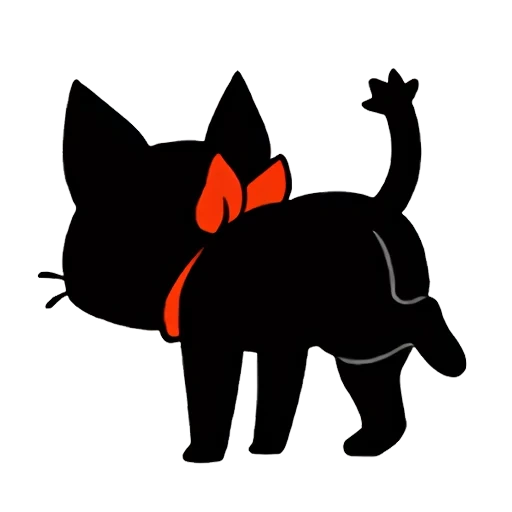gamcat, gatto nero, il gatto è nero, cat silhouette, adesivi per gatti