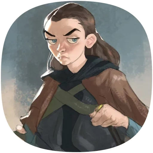 arya stark, game of thrones, cuvira avatar of corra, the characters of the game of thrones