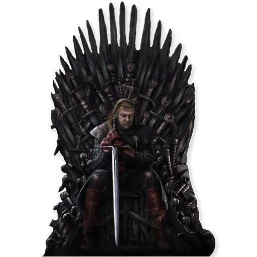 trono de hierro, game of thrones, juego de trono de trono, eddard stark con un trono de hierro, iron throne game of thrones