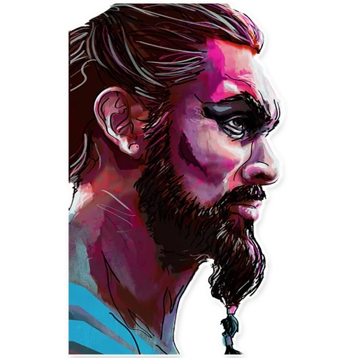 el hombre, khal drogo art, khal drogo sketch, retrato de khal drogo, game of thrones khal drogo