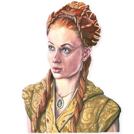 young woman, sansa stark, sansa stark hairstyles, sansa stark game of thrones, sophie turner game of thrones