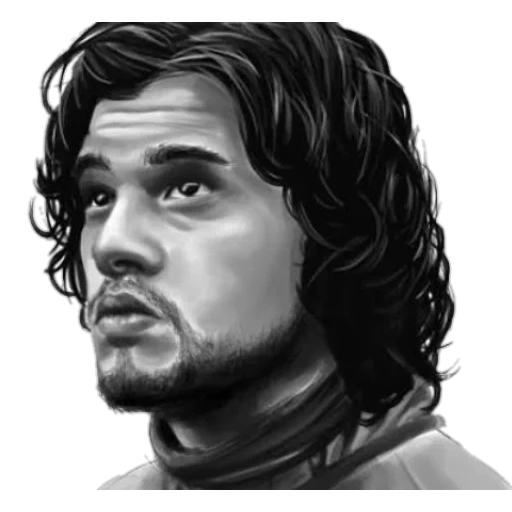 jon snow, game of thrones, portrait of jon snow, jon snow on a white background, jon snow's game of thrones