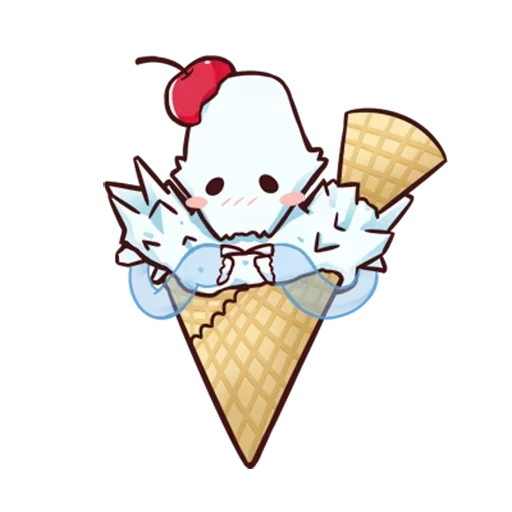 lovely ice cream, lovely ice cream, kavai seal, cartoon cat ice cream, ancient costume ice cream