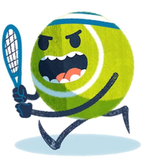 faccina sorridente, asso di facce sorridenti, tennis da tennis, gioco set match behance