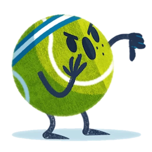 tennis ball, ace smiley, tennis, tennis