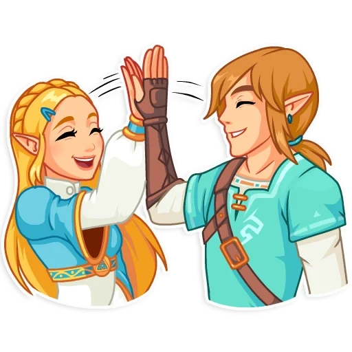 зельда линк, link and zelda, зельда наклейки, the legend zelda, линк принцесса зельда