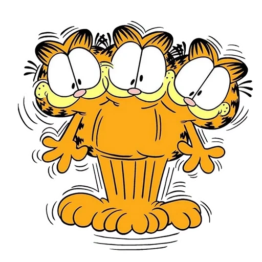 garfield, garfield morning, garfield the red cat, garfield is his friend