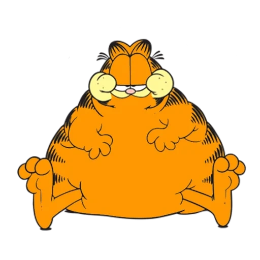 garfield, garfield, garfield est plein, fat garfield, garfield le gros chat