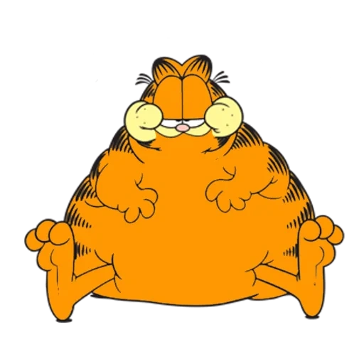 garfield, garfield, garfield is full, fat garfield, fat cat garfield