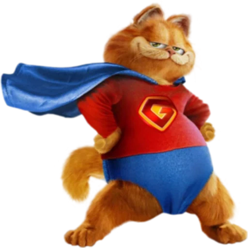 супермен, кот гарфилд, гарфилд супермен, гарфилд супергерой, гарфилд супер герой