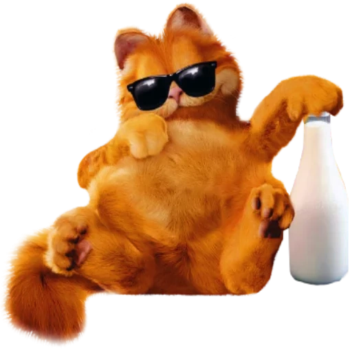 garfield, garfield ver, echtes garfield, cat garfield mit weißem hintergrund