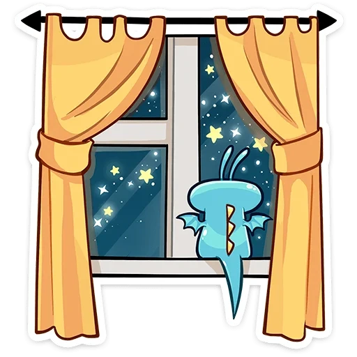 fenêtre, histoire, illustration de la fenêtre, fenêtre d'hiver de dessin animé, fenêtre jour soleil rideau motif