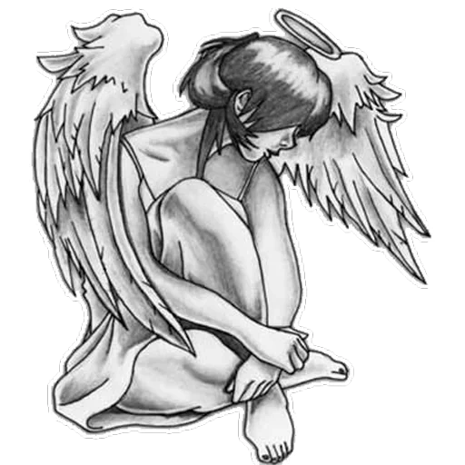 девушка ангел эскиз, тату ангел любовь эскизы, рисунок карандашом ангел, эскизы татуировок девушек ангел, красивые рисунки карандашом ангелы