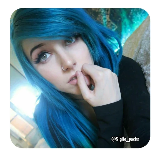 синие волосы, голубые волосы, alex dorame волосы, тёмно синие волосы, девушка синими волосами