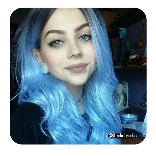 cabello azul, color de cabello azul, cabello azul claro, chica de pelo azul, chica de pelo azul