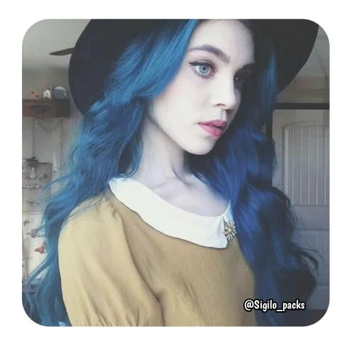 blue hair, mcfinn gloria, blue hair, a girl with blue hair, a girl with blue hair