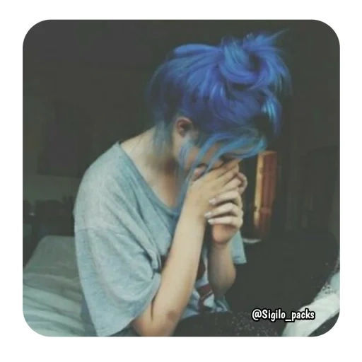 dye my hair, gloria mcphine, hair blue, kurzform mit blauem haar, kurzform mit blauem haar