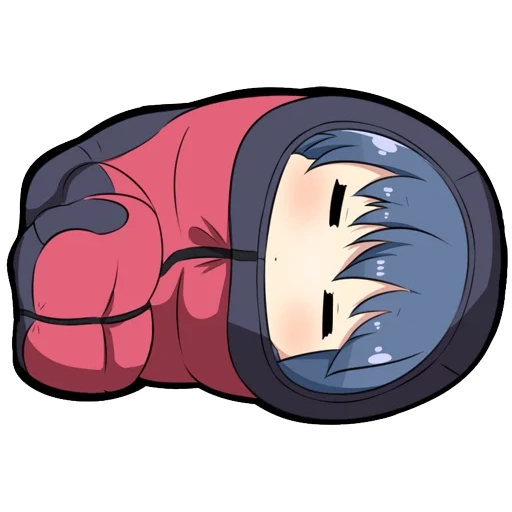 аниме, anime, рисунок, девочка спит