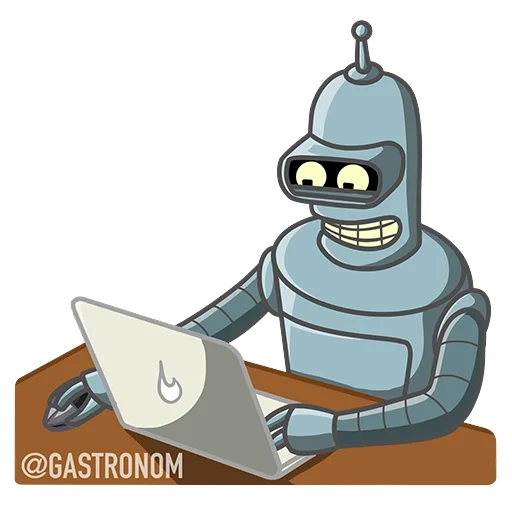 tela, pessoas, futurama bender, dobra, bender está na frente do computador