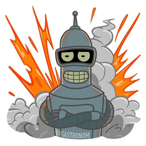 juerga, cabeza de bender, bender futurama, futurama bender