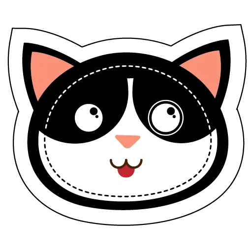 gamercat, tête de chat, icône de chat populaire, face de chat, badge tête de chat